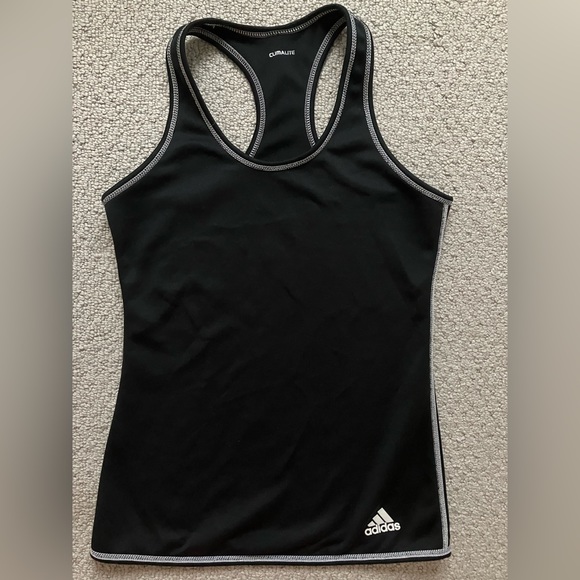 ADIDAS - Reversible 2 in 1 Black with White Logo Climalite Tank Top - XS - Picture 4 of 7
